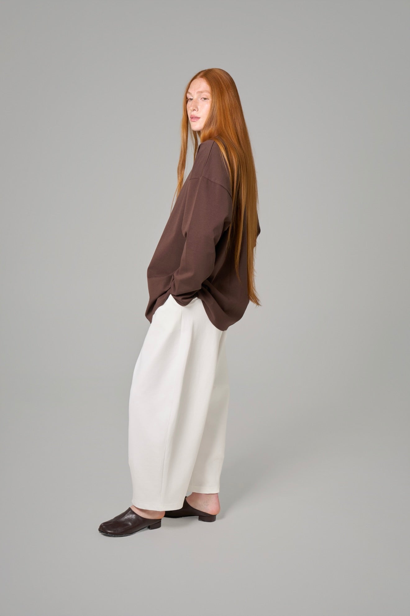 T-SHIRT MANCHES LONGUES  ESSENTIAL [Marron]