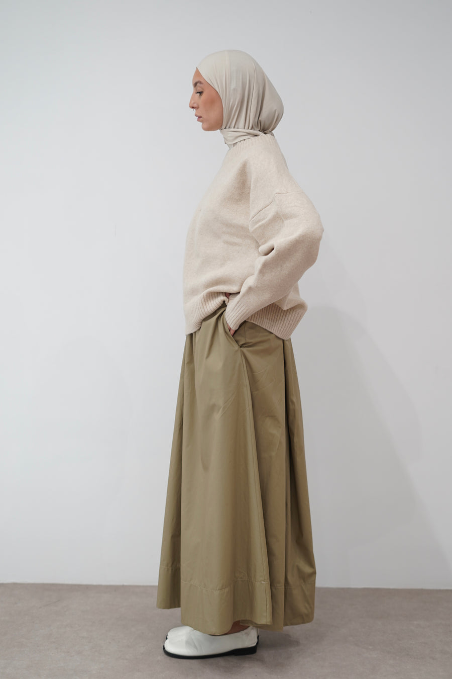 Jupe Trapèze [Taupe clair]