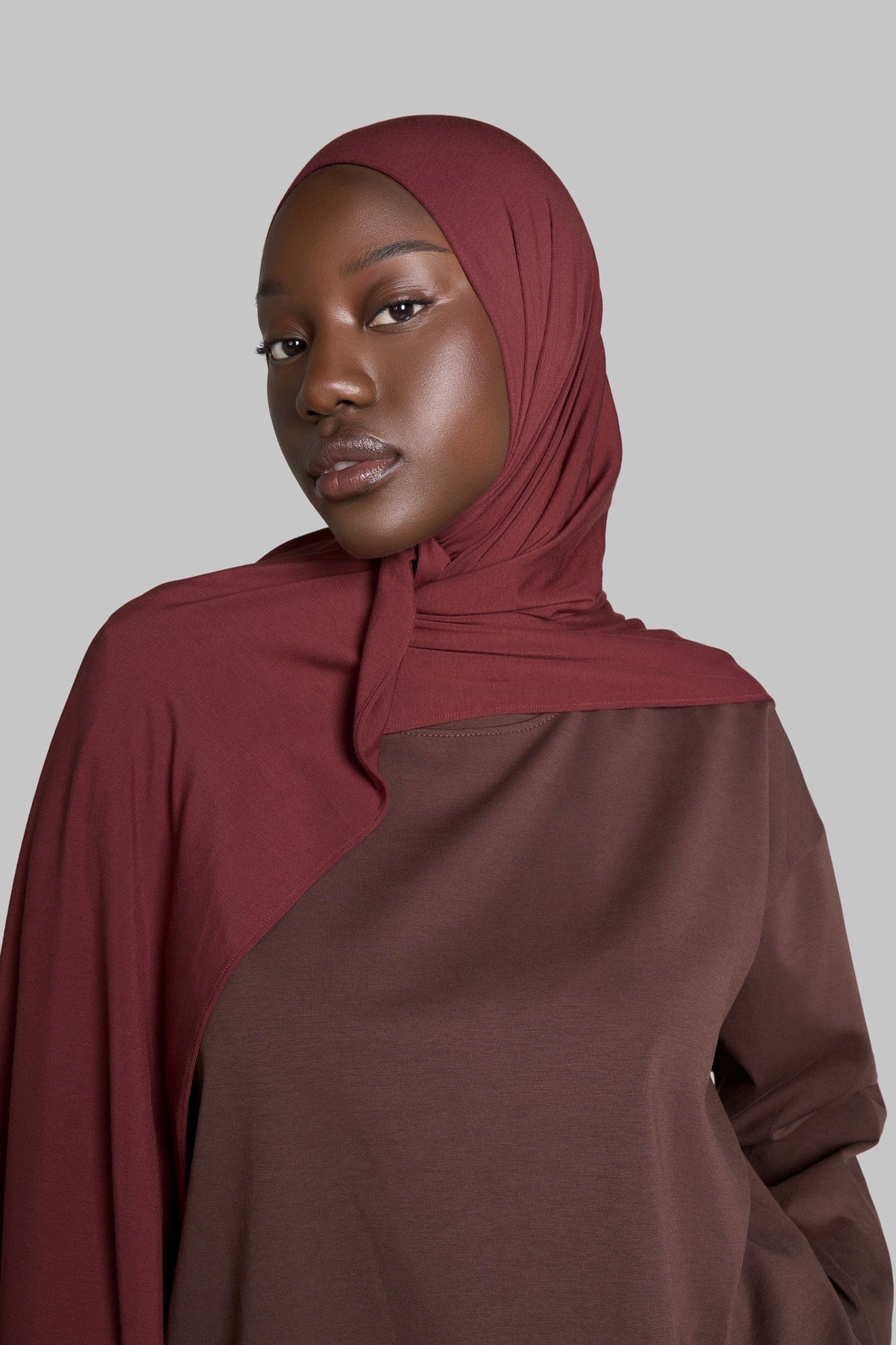 HIJAB JERSEY BAMBOU [CHERRY]