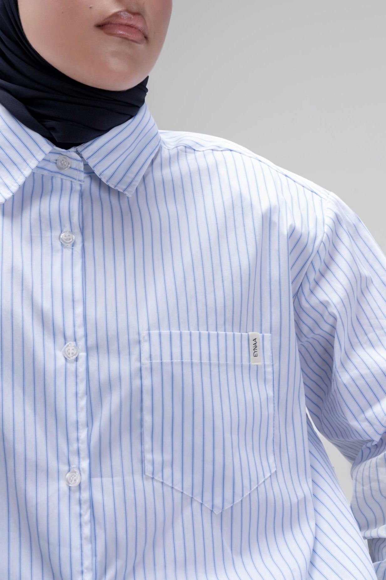 CHEMISE À ÉPAULETTES [BLANC RAYÉ]