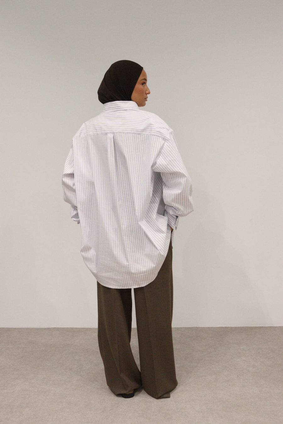 Chemise à épaulettes [Blanc Rayé]
