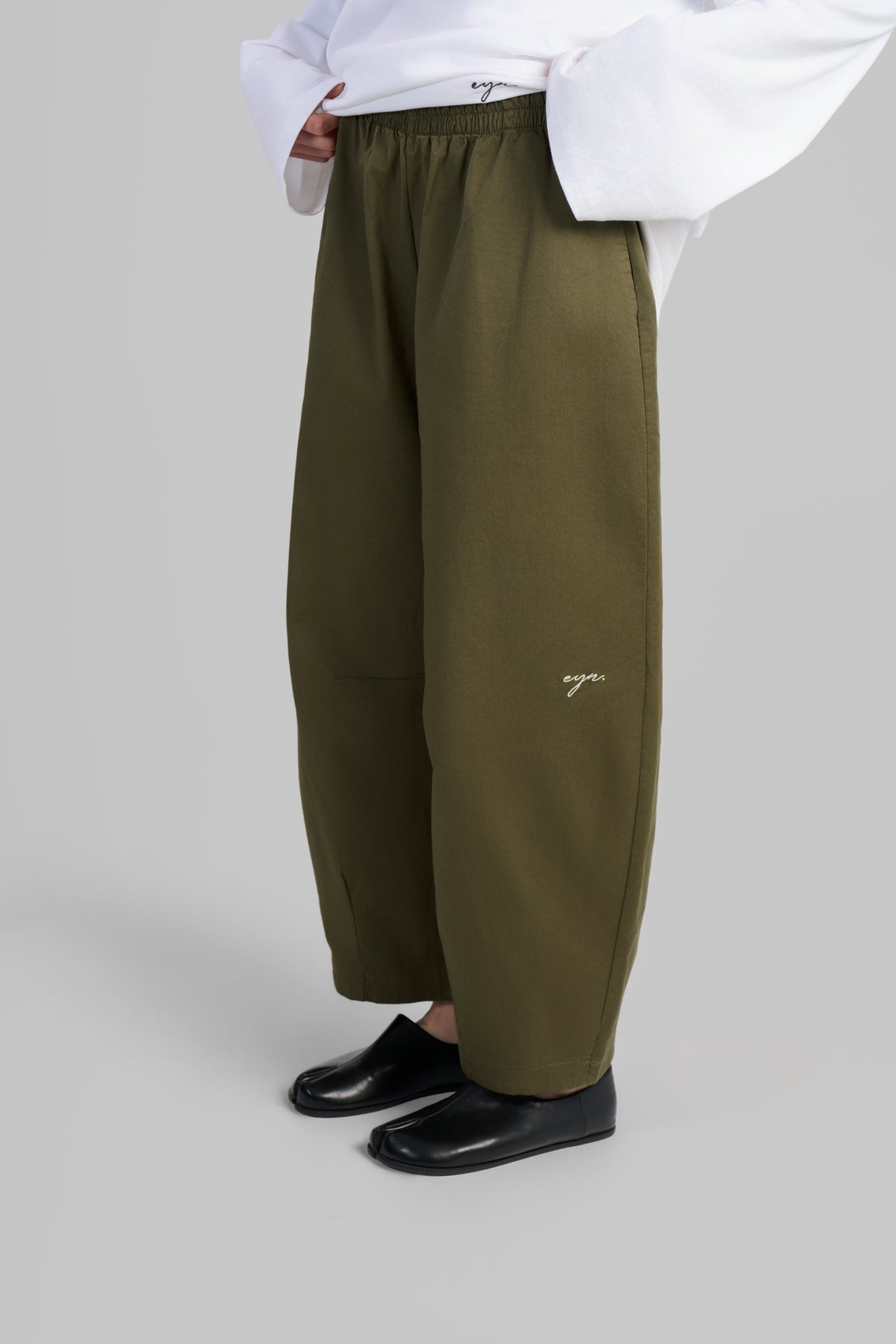 PANTALON BARREL COTON [KAKI]