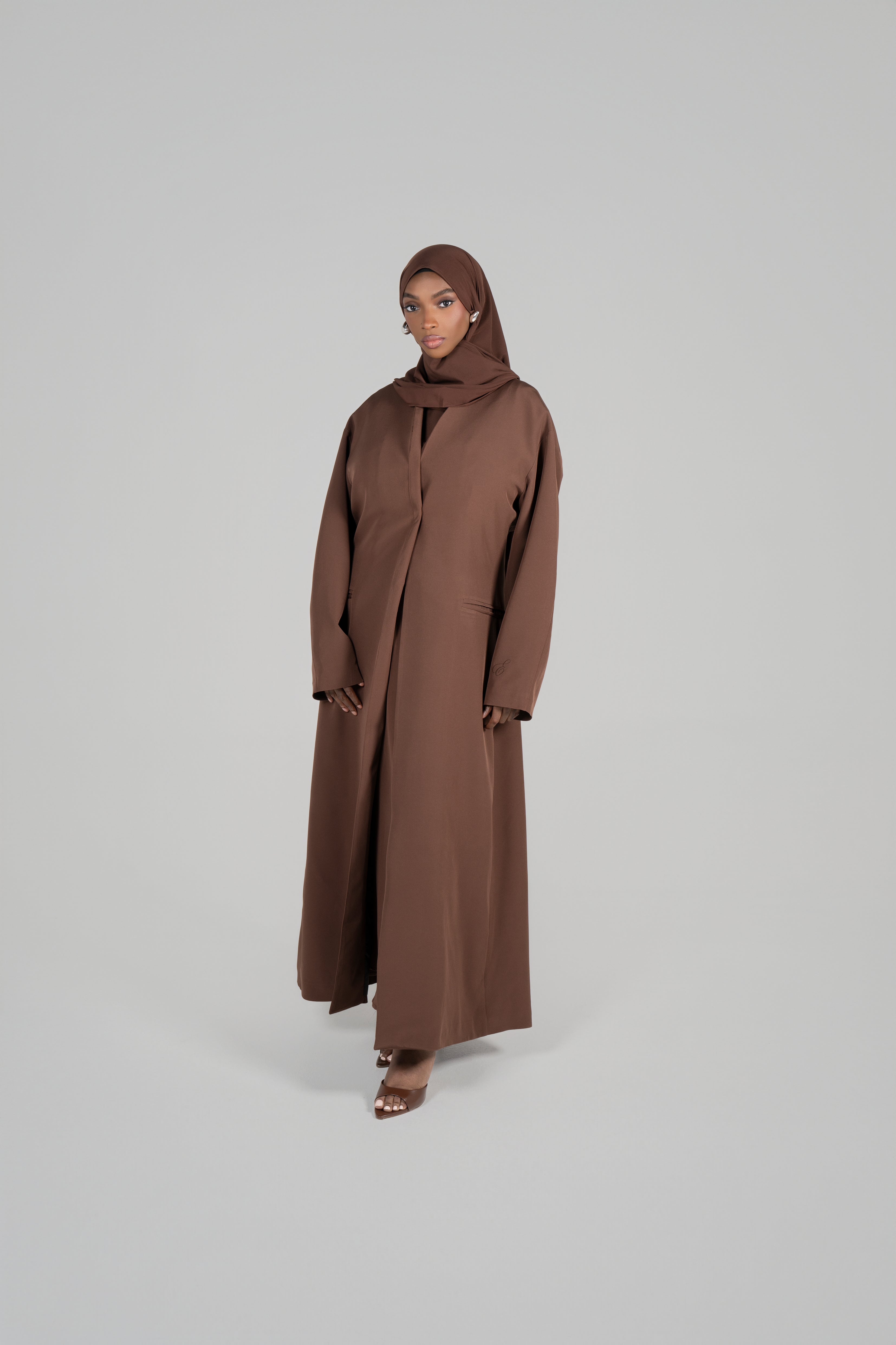 ABAYA VEILED [Marron]