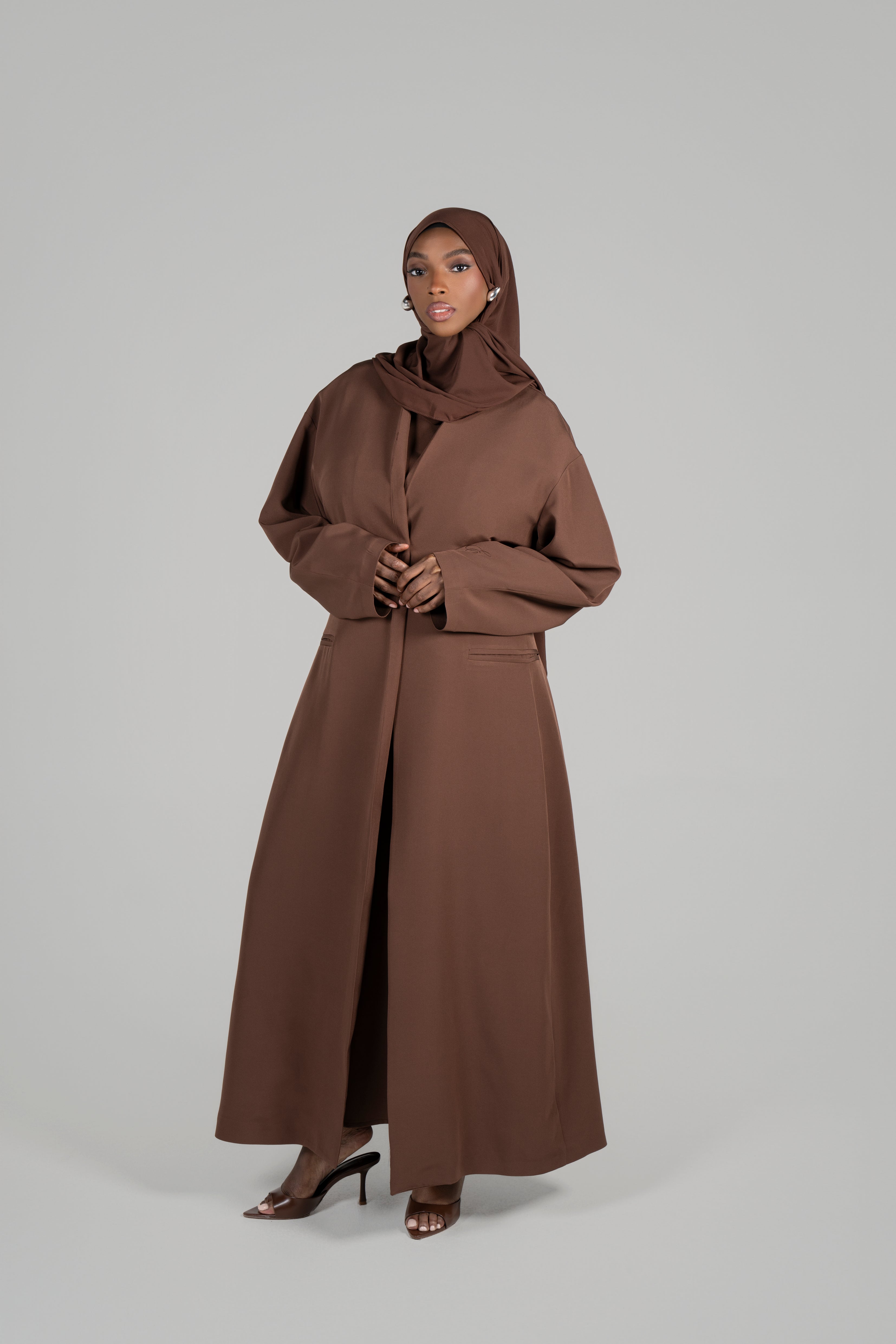 ABAYA VEILED [Marron]